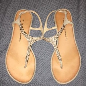 Tan sandals